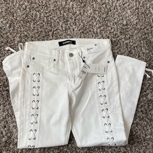New White Express ankle legging jeans mid rise, Size 6S
